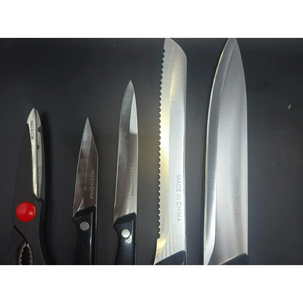 5-Piece Stainless Steel Kitchen Knife Set with Shears – Brand New (Unused)
